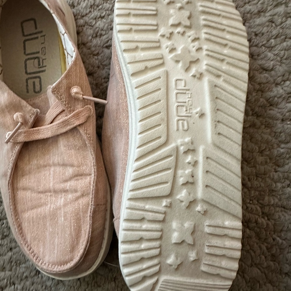 Hey Dude Wendy Sparkling Rose Gold Sz 7 - Picture 3 of 6